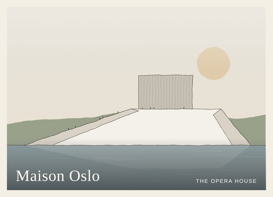 Postcard set, six views of Oslo
